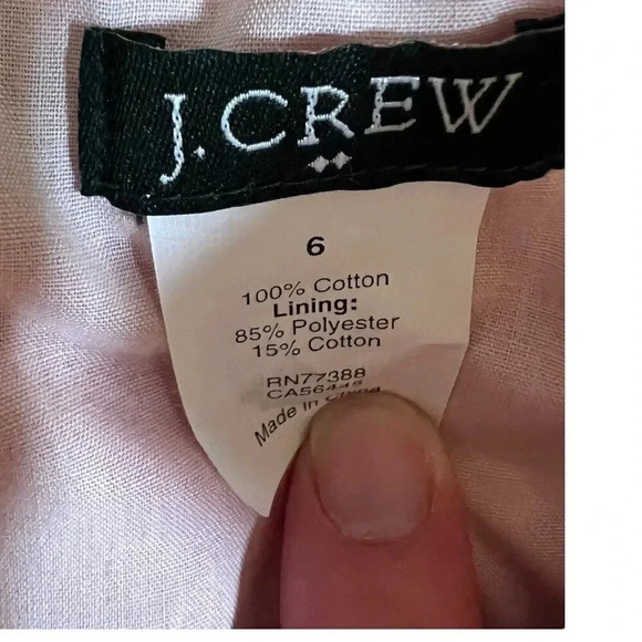 J.CREW Coral Textured Strapless Pleated A-Line Dress Lined Pockets Size 6 - Picture 4 of 6